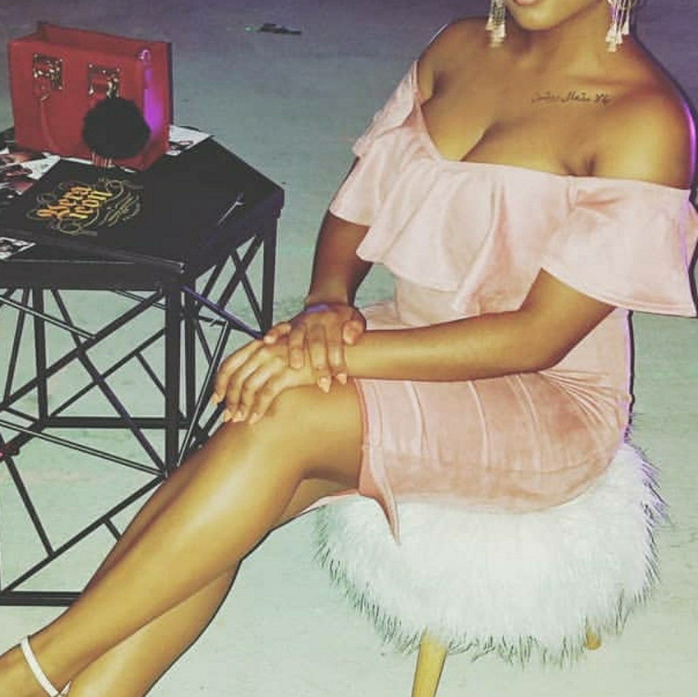 Pink suede dress